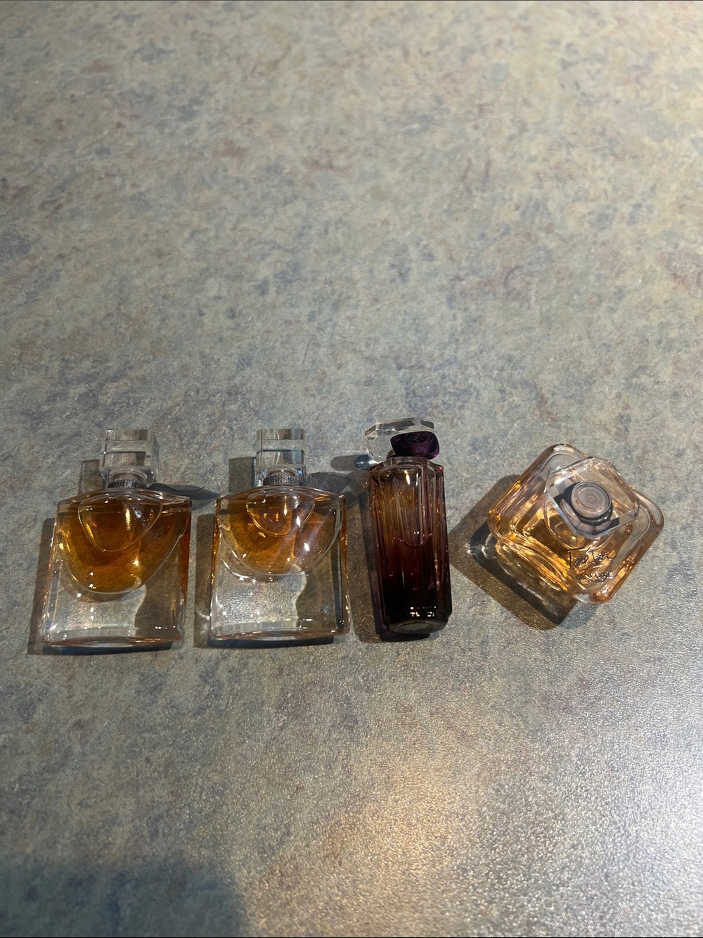 4x Lancome miniature collector bottle, no box